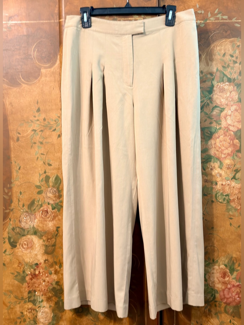 Brooks Brothers Beige Wide-Leg Trousers